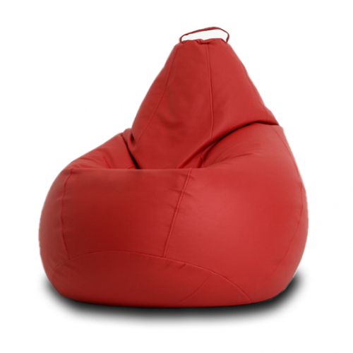 Кресло мешок Кожа Красный