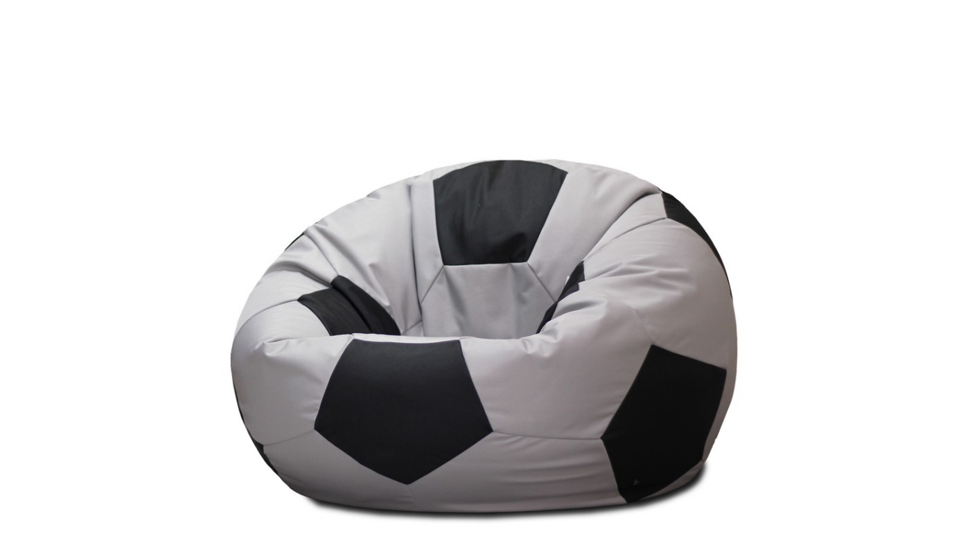 Кресло мешок Мяч Серо-Черный