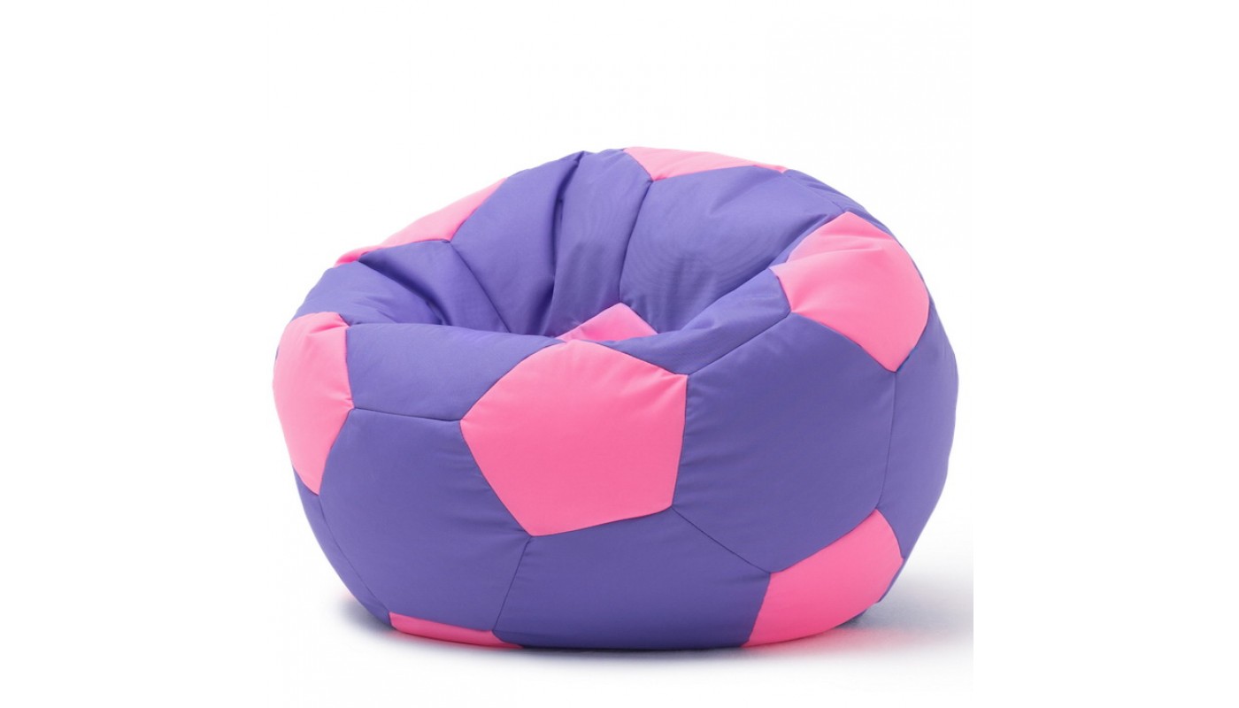 Кресло мешок Мяч Розовый на Сиреневом