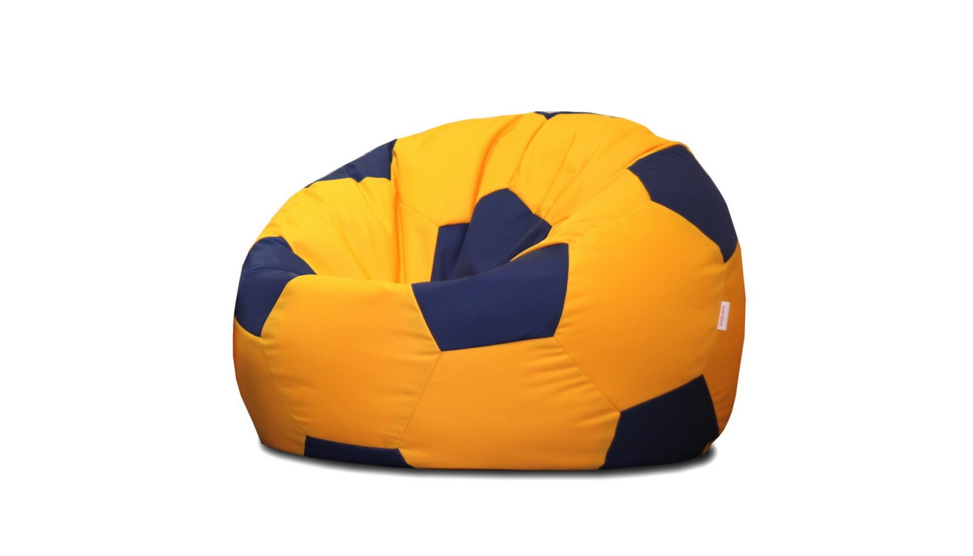 Кресло мешок Мяч Синий на Желтом