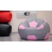 Кресло мешок Мяч Серо-Розовый