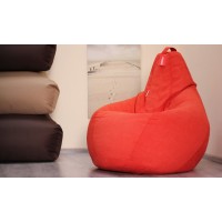 Кресло мешок Велюр Красный